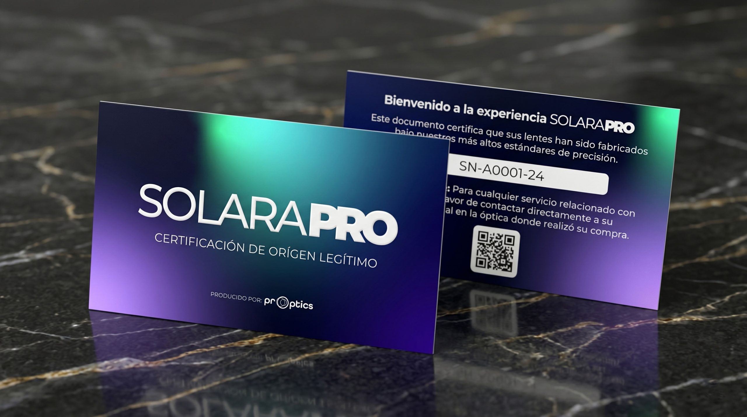 Certificado de Autenticidad SolaraPRO
